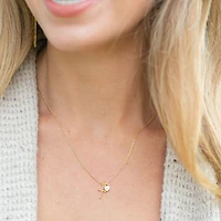 Cross and Heart Pendant Necklace