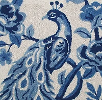 Chinoiserie Peacock Hook Pillow