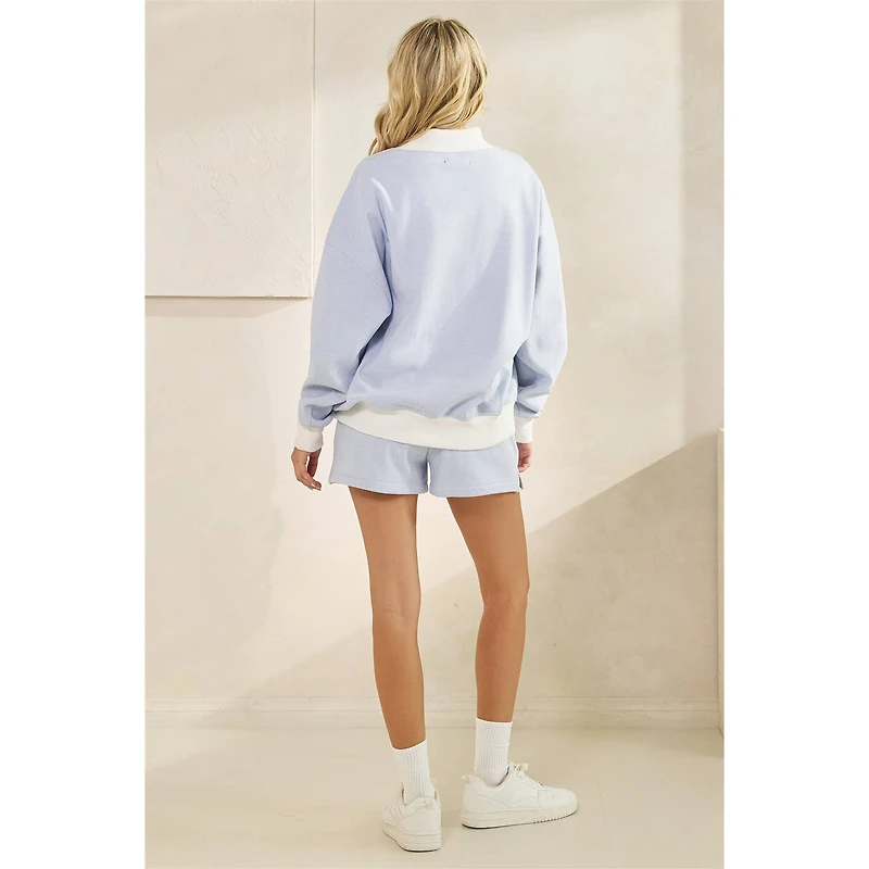 Blue Striped Mockneck