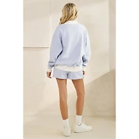 Blue Striped Mockneck