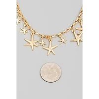 Chain Link Starfish Charm Necklace
