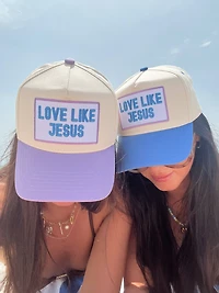 Lilac Love like Jesus Trucker Hat