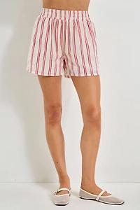 Pink & White Stripe Shorts