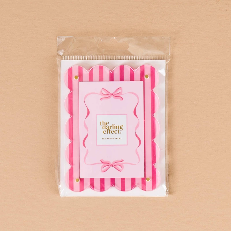 Mini Acrylic Picture Frame Magnet-Sweetheart Stripes