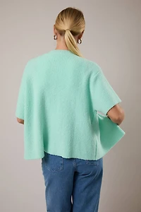 Mint Shortsleeve Ribbed Sweater Cardigan