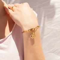 18K Gold Stainless Steel Paperclip Bracelet