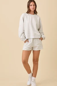 Heather Grey Bow Shorts