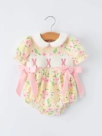 Easter Bunny Baby Girl Romper