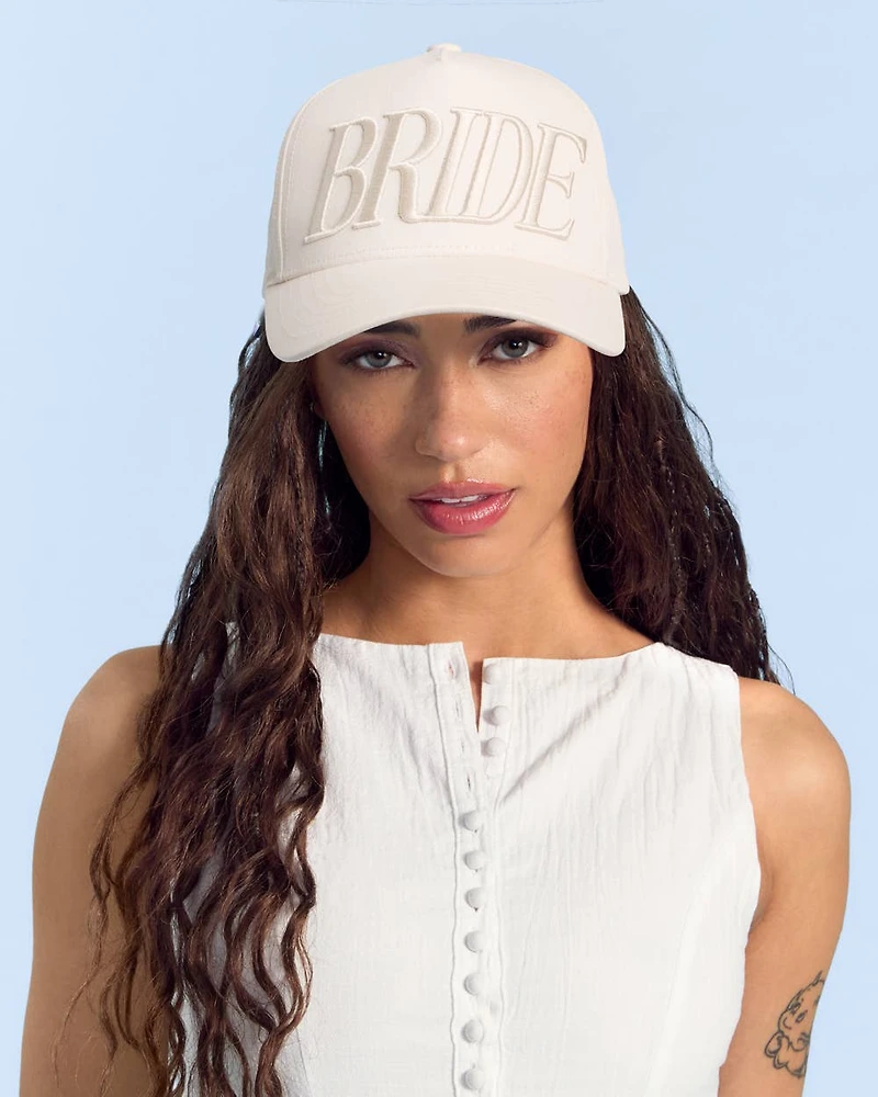 All White Bride Trucker Hat