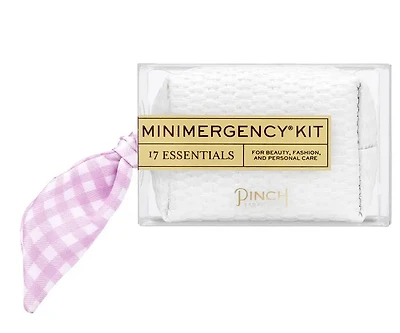 White & Purple Gingham Minimergency Kit