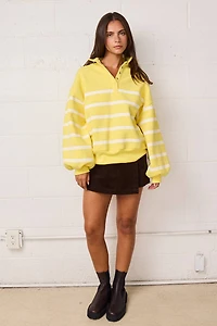 Yellow & White Stripe Pullover