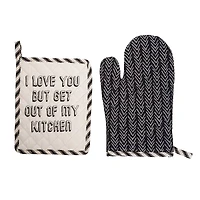 Get Out Pot Holder & Oven Mitt