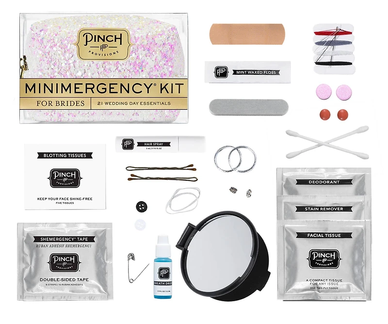 White Minimergency Kit for Brides
