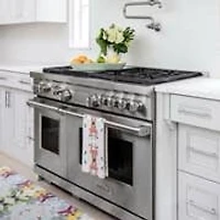 Monet's Garden Pink Tea Towel