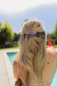 Polka Dot Mini Lay Down Claw Clip