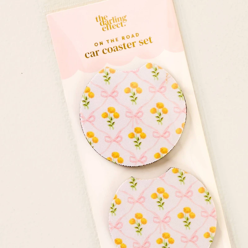 On the Road Car Coaster Set-Marigold Lane Pink