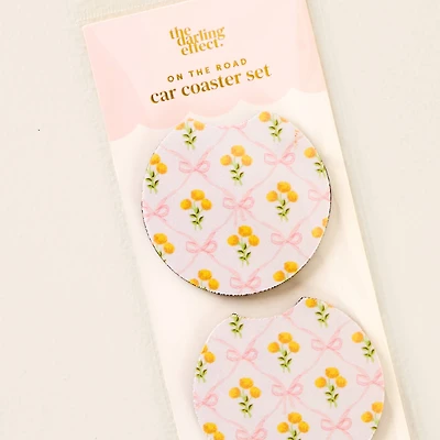 On the Road Car Coaster Set-Marigold Lane Pink