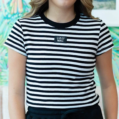 Black Stripe Baby Doll Top Lulu Mac