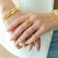 Gold Statement Adjustable Ring