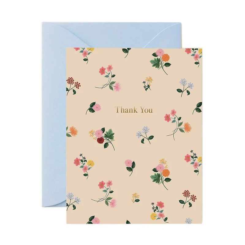 Ditsy Dahlia Thank You Card