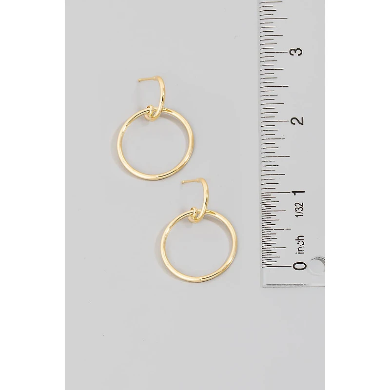Circle Cutout Drop Earrings