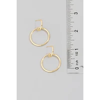 Circle Cutout Drop Earrings