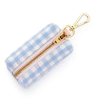 Sky Blue Gingham Waste Bag Holder