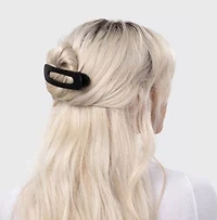 Flat Lay Claw Clip 2pc Flat - Black & Tort