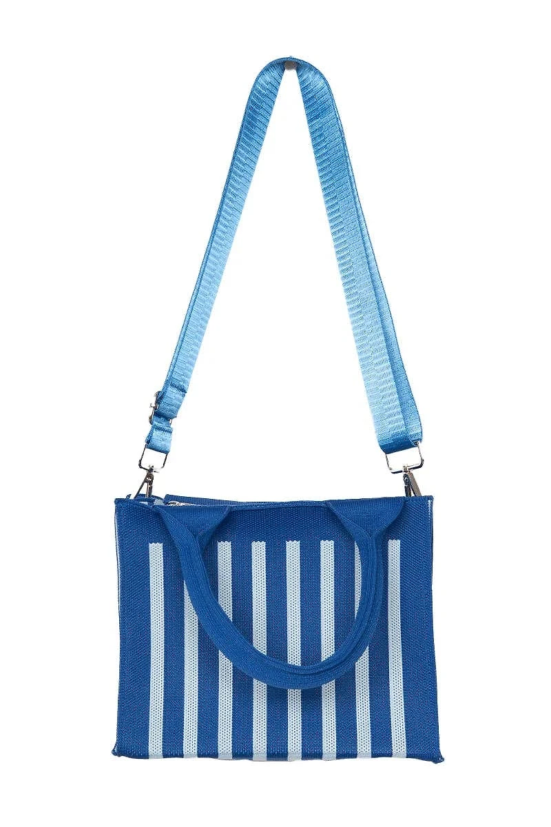 Blue Striped Mini Tote