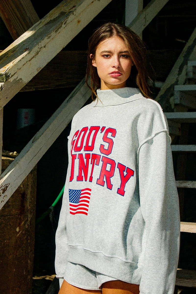 God's Country Reversible Mock-neck
