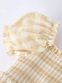Yellow Plaid Girl Romper