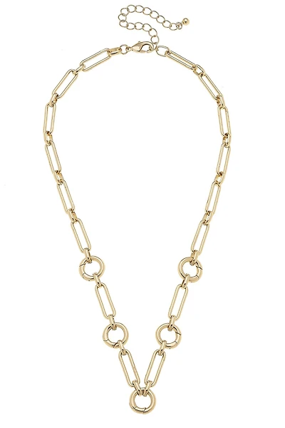 Lilah Multi-Charm Collector Necklace Base in Shiny Gold