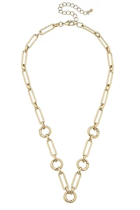 Lilah Multi-Charm Collector Necklace Base in Shiny Gold