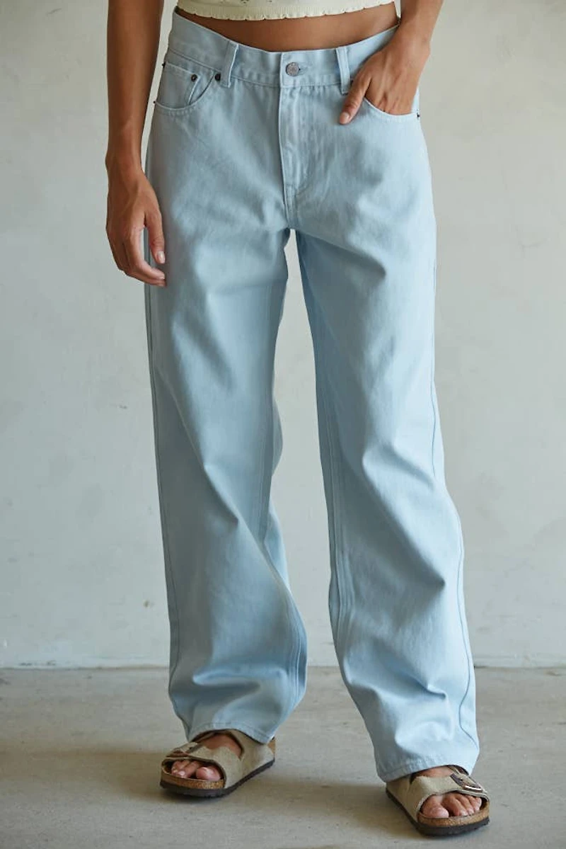 Denim Straight Leg Pants
