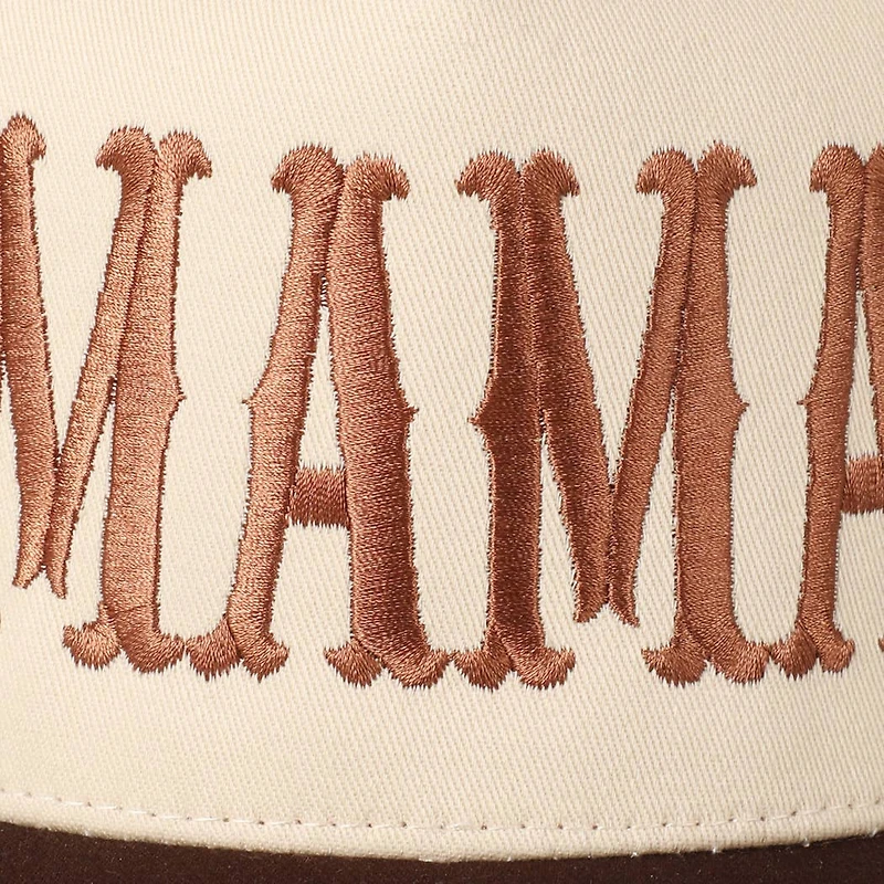 MAMA Embroidery Baseball Cap/ Brown