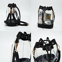 Gray Clear Bucket Bag