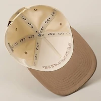 Beige MOMMIN' Letter Embroidery Two-Tone Trucker Hat