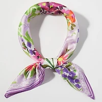 Blue Flower Garden Bandana Scarf
