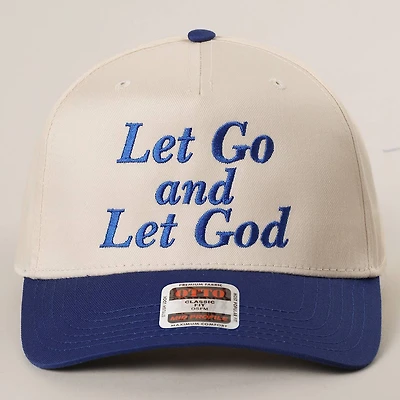 Let Go and Let God Trucker Hat/ Blue