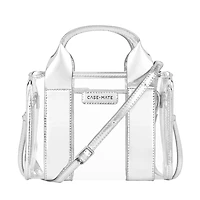 Silver Stadium Tote With Strap