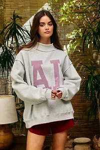 AL Stripe Mock Neck Sweatshirt