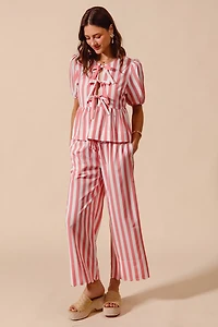Pink Stripe Top & Pant Set
