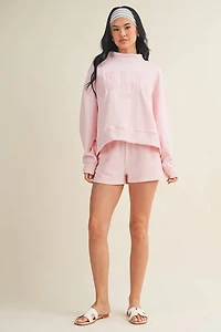 Pink "Salty" Mock Neck