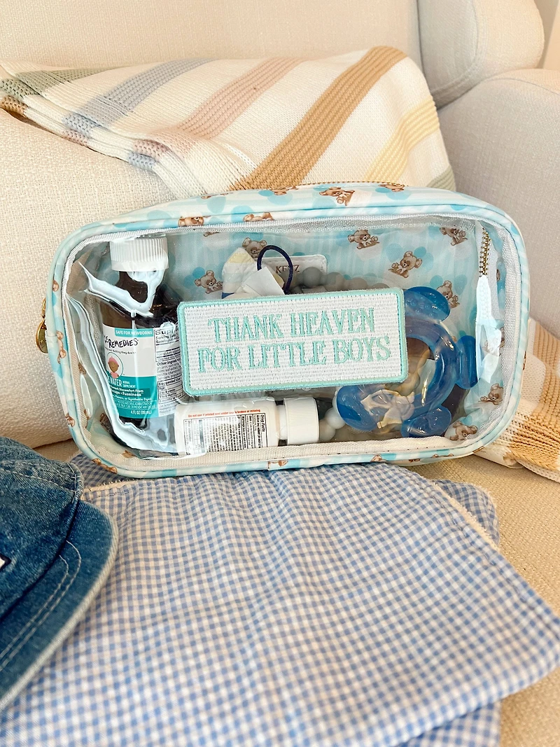 Blue Thank Heaven - Medium Clear Bag