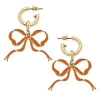 Veronica Game Day Bow Enamel Earrings