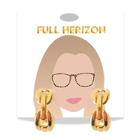 High Class Buckle 18K Gold Plated Hoops