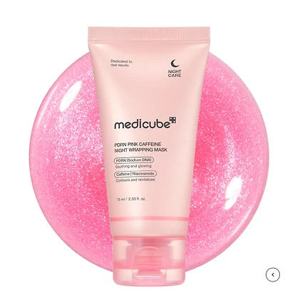MEDICUBE PDRN Pink Caffeine Overnight Wrapping Mask