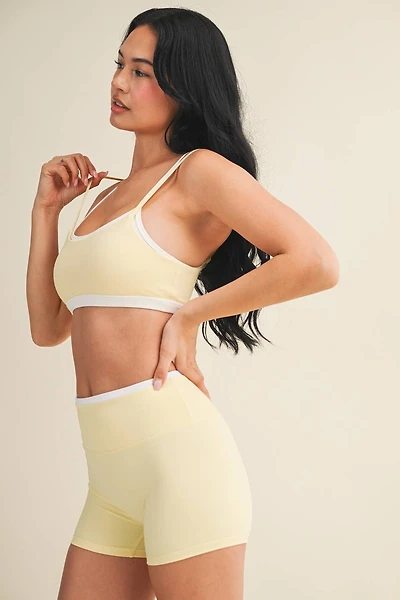 Yellow Double Layered Sports Bra