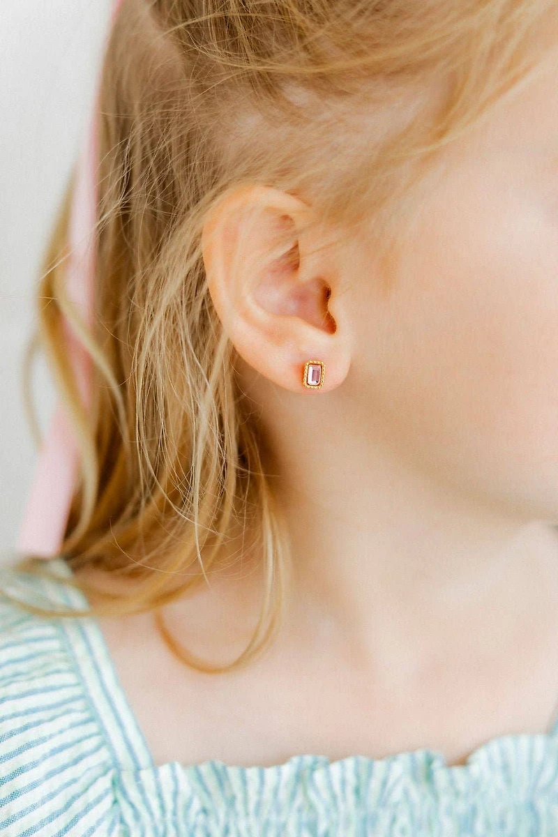 Screwback Stud Earrings Madison Pink