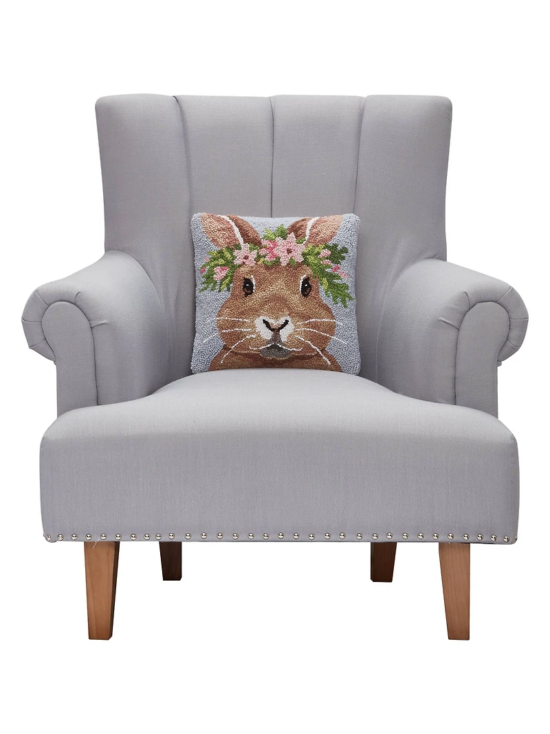 Bunny w/Crown Hook Pillow